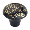 Mascot Hardware 1-1/2", 38mm, Golden Over Blue Drawer Cabinet Round Knob
