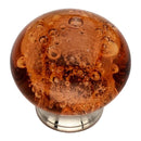 Orange 1-1/2 in. Bubbled Glass Cabinet Knob