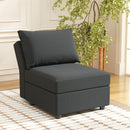 Ainfox 1 Seat Modular Sectional Sofa Couch Gray, Convertible Sofa Couch with Storage