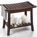 Tranquillo Solid Wood Shower Bench - Durable Shower Stool Wood