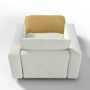 Ainfox Module Sofa Oversized Sleeper Sofa Beige With Ottoman Yellow For Living Room