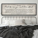 Find The One You Can't Live Without Family Sign III
