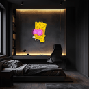 Bart Simpson Plexiglass Neon Art, Simpson Neon Sign, Neon Light Sign, Neon Wall Art