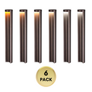 ALP16 6-Pack 5W 5CCT 1800K/2700K/3500K/4000K/5000K or Single-Color 3000K Warm White Integrated LED Landscape Pathway Light Package, 12V Low Voltage Side Lit Path Lights