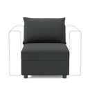 Ainfox 1 Seat Modular Sectional Sofa Couch Gray, Convertible Sofa Couch with Storage