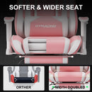 GTRACING Gaming Chair Office Chair PU Leather with Footrest&Adjustable Headrest-099NAF-WMT