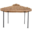 Pergard 10' x 10'FT Straw Canopy, Imitation Straw 4-Corner Gazebo Canopy