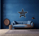 American Flag Star - Metal Wall Art