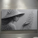 Modern Minimalist Woman Silhouette Wall Art