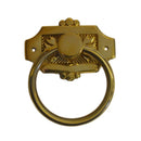 Elegant Eastlake Style Ring Pull in Cast Brass for Vintage and Classic Furnitur