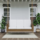 Amish Casual Rockford Daybed Swing Package with Included Cushions, Lounge, Oak Stain with Clearcoat