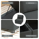 Ainfox 1 Seat Modular Sectional Sofa Couch Gray, Convertible Sofa Couch with Storage