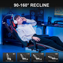 GTRACING Gaming Chair Office Chair PU Leather with Footrest&Adjustable Headrest-099NAF-WMT