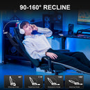 GTRACING Gaming Chair Office Chair PU Leather with Footrest&Adjustable Headrest-099NAF-WMT