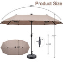Ainfox 13ft Led Lights Patio Umbrella Outdoor With Patio Umbrella Base For Outdoor,Market
