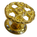 Elegant Brass Victorian Knob with Finishing Washer for Antique Furniture Restoration