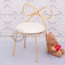 KOMBOS Kids Chair Gold Frame with White Cushion