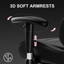 GTRACING Gaming Chair Office Chair PU Leather with Footrest&Adjustable Headrest-099NAF-WMT