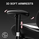 GTRACING Gaming Chair Office Chair PU Leather with Footrest&Adjustable Headrest-099NAF-WMT