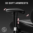 GTRACING Gaming Chair Office Chair PU Leather with Footrest&Adjustable Headrest-099NAF-WMT