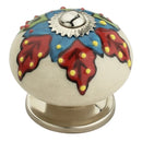 Decent 1-3/5 in. White & Multicolor Cabinet Knob (Pack of 10)