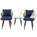 Ainfox 5 Pieces Wicker Patio Furniture Patio Sofa Set With Ottoman For Porch, Balcony