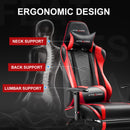 GTRACING Gaming Chair Office Chair PU Leather with Footrest&Adjustable Headrest-099NAF-WMT