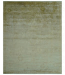 Traditional Oushak Design Beige And Silver Hand Knotted 8x10 Wool Area Rug
