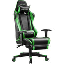 GTRACING Gaming Chair Office Chair PU Leather with Footrest&Adjustable Headrest-099NAF-WMT