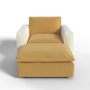 Ainfox Module Sofa Oversized Sleeper Sofa Yellow With Ottoman Yellow For Salon,Living Room and etc