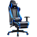 GTRACING Gaming Chair Office Chair PU Leather with Footrest&Adjustable Headrest-099NAF-WMT