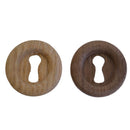 Round Wood Keyhole Cover - Oak or Walnut - 1-5/16" Diameter