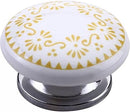 Mascot Hardware Brownsville 1-4/7 in. Yellow Design Drawer Cabinet Knob - Pack of 10