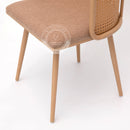 IMLIL Brown Rattan Swivel Dining Chair