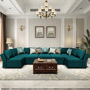 Ainfox U-shaped 12 Seats +12 Sides Modular Sofa Sectional Sofa With Storage Seat