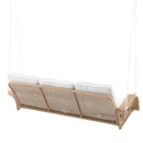 East Green Lucca Wicker Porch Swing with Cushions