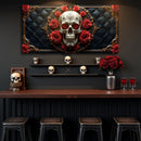 3D Rose and Skull Wall Art VII