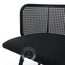 IMLIL Black Rattan Swivel Barstool