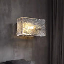 Water Pattern Glass Square Wall Sconce Lamp