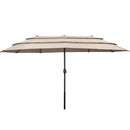 Ainfox 15ft 3-Tier Patio Umbrella Beach Umbrella Market Umbrella Outdoor