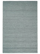 6x9 and 8x10 Solid Gray Wool Blend Felted Chunky Hand Woven Area Rug