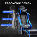 GTRACING Gaming Chair Office Chair PU Leather with Footrest&Adjustable Headrest-099NAF-WMT