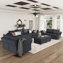Ainfox U-shaped Modular Sectional Sofa Couch with Storage Seat 8 Seats +2 Ottomans