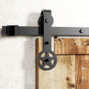 Non-Bypass Sliding Barn Door Hardware Kit - Star Design Roller