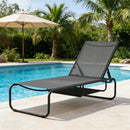 Ainfox Patio Chaise Lounge Chair, 5 Adjustable Positions Outdoor Recliner with Hidden Storage