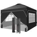 Ainfox 12ftx12ft Pop Up Canopy Tent with 4 Sidewalls One Push Tent Canopy with Wheeled Carry Bag, 8 Stakes and 4 Ropes