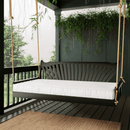 Keystone Amish Co. 6 Foot Sunburst Porch Swing Bed, Carribean Blue Paint