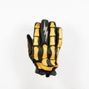 Leather Gloves - Buffalo Skeleton  Motorcycle Astrapí (Lightning)-Black-Gold