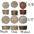 Wood Plugs, Side Grain