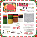 Donut, Bell, Tree and Reindeer Needle Felting Kit by Wizardi F07N8-Z-11